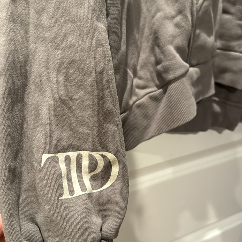 NWT! Taylor Swift tortured poets department Light Gray Hoodie - Picture 4 of 9